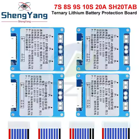 TZT 1/3PCS 7S 8S 9S 10S 3.7V 20A BMS 29.4V/33.6V/37.8V/42V Li-ion Ternary Lithium Battery Protection
