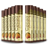 Moisturizing Lip Balm Cocoa Butter Box of 10, Moisturizing Hydrated Lips, Ligth Yellow, 0.13 Fl Oz, 