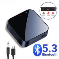 Bluetooth 5.3 Receiver Transmitter 3.5mm Aux HiFi Stereo Music Wireless Audio Adapter for Car Kit Sp