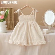 Thigh jumpsuit with 2 soft chest elastic bands for girls, soft and cool embroidered raw material for