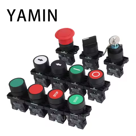 22mm Push Button Switch Self Reset Momentary Start Stop With Arrow Symbol Plastic XB2 1NO 1NC 10A 60