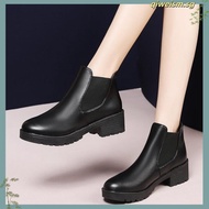 Women's Black Chelsea Boots, Round-toe Ankle Boots