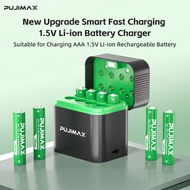 ⚡Ready Stock 8 Slot Li-ion battery charger 1.5V Smart LED Indicator AAA Rechargeable Battery Charger