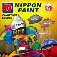 SYK Nippon Pylox Lazer Spray Paint (Candytone Colours) Spray Colour For Wood Metal Wall Cat Sembur R