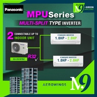 [MIGA] PANASONIC MULTI-SPLIT AIR COND R32 INVERTER [ OUTDOOR 2.0HP ] + [ INDOOR 1 UNIT 1.0HP, 1.5HP, 2.0HP ]