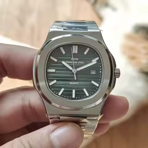 DIDUN Men's Luxury Japan Quartz Movement Watch Rose Gold Classic Stainless Steel Waterproof Nautilus