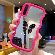 HIJAU Casing For OPPO A91 F15 Reno 3 Case Casing Butterfly Green Black Pattern HP Cesing Macaron Cas