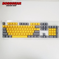 Keycap 104 Phím Vàng Xám PBT Double Shot Xuyên LED ( Thick PBT OEM Profile Ansi Layout)