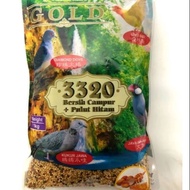 Makanan Burung Premium Gold Kambu Campur + Pulut Hitam With Honey 1Kg