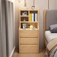 Bedside Table Locking Bedroom 2I Simple Storage Solid Wood Bedside Table Ultra-Narrow Simple Small C