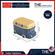 THE L33-53cm (18-65 Litre) Large Kids Versatile Toy Snack Clothes Books Storage Box With Pulley