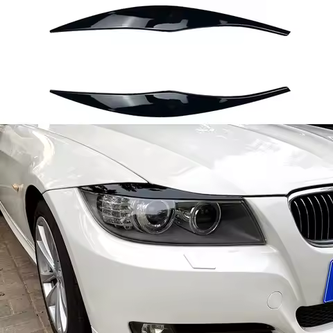 ABS Gloss Black Headlight Eyebrows Eyelid for BMW 3 Series E90 E91 2005 2006 2007 2008 2009 2010 201