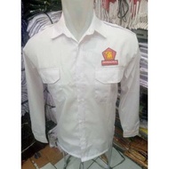 KEMEJA GERINDRA WARNA PUTIH SERAGAM GERINDRA TERBARU BAJU GERINDRA TERBARU