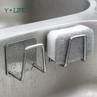 Y • LIFE Multifunctional Stainless Steel Bathroom Self-adhesive Storage Racks / Kitchen Sink Soap Dish Cloth Storage Shelf / Washing Bowl Sponge Sucker Drain Rack / High Quality Kitchen Drying Holder Organizer