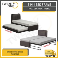 Twenty one 3 IN 1 BED FRAME (PULLOUT/TRUDLE AVAILABLE)