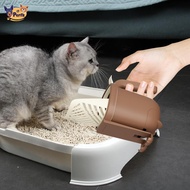 Perfk Kitty Litter Box Scooper with Handle Sand Scoop Cat Litter Scoop with Holder