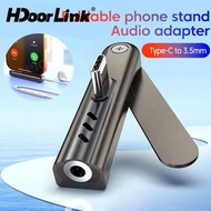 HdoorLink Type C Male To 3.5mm Female Audio Adapter with Stand USB C Phone Charging Adapter For Phon