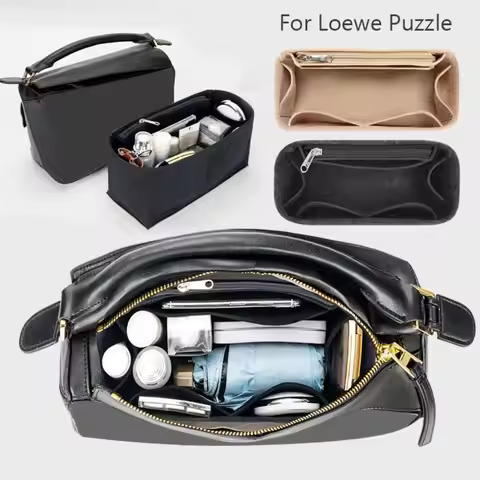 Simple Felt Handbag Insert Bag Large Capacity Bag Support Internal Bag Multi-Pocket Portable Purse L