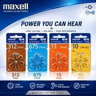 MAXELL Hearing Aid Zinc-Air Battery (6pcs per pack) - PR44 (675)/PR48 (13)/PR536 (10)/PR41 (312)