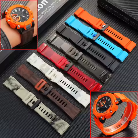 For Casio 5674 GA-2000 GA-2200 GA-2200M-1A men silicone rubber Watchband outdoor sports Resin watch 