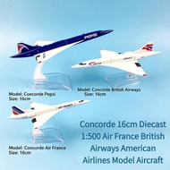 Concorde 16cm Diecast 1:500 Air France British Airways American Airlines Model Aircraft Collectible 