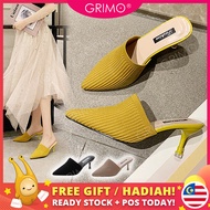 GRIMO Malaysia - Le-pa-pa Point Heel Women's Wedges High Heel Kasut Tinggi Shoe Wanita Perempuan Sho