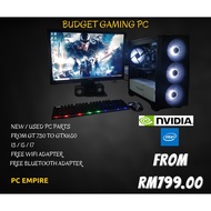 Gaming USED Budget PC Desktop 2022 INTEL I3 I5 I7 GT1030 GTX1050TI GTX1650 SSD+HDD GTA PUBG FORTNITE