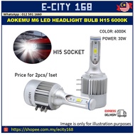 [2pcs/1pair] AOKEMU M6 LED Headlight Bulb H15 Socket 6000k 30w LED Headlight Light Bulbs DRL