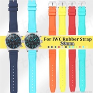 20mm Watch Strap for IWC PILOT'S WATCHES PORTUGIESER Series Fluorine Rubber Watch Band Stainless Ste