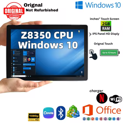 10.1 INCH 32 Bit 2GBRAM 32GB ROM X3 Windows 10 Tablet with Bluetooth WIFI x5-Z8350 HDMI-Compatible 1