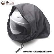 FLYTOP Motorcycle Helmet Bag Single Rope Plush Draw Pocket for Moped Bike Full Half Helmet 47x42cm G