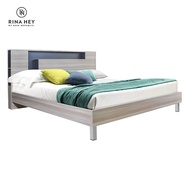 RINA HEY GLASTON/180 เตียง เตียงนอนขนาด 6 ฟุต Bed size 6ft W188 x D217 x H100 cm – สี ธรรมชาติ/โครเม