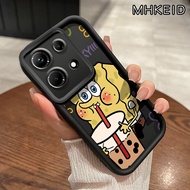 Casing Hp Infinix Note 30 Note 30 Pro Case ponsel pola SpongeBob Kartun lengkap Anti Drop warna hita