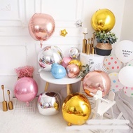 4D Round Balloons 22" (55cm) Aluminum Coated for Birthday, Wedding, Event Decoration, 4D Balloons fo