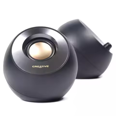 CREATIVE Pebble V3 USB-C Powered Desktop Speakers 3.5 mm AUX-in Type-A Adapter 3D Surround Mini Wire