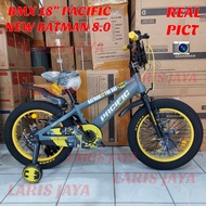 Sepeda anak laki laki bmx 18" pacific batman hotshot 8.0 bmx ban jombo . sepeda anak laki laki bmx ukuran 18 inch ban jumbo pacific hotshot batman