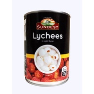ON Sunbest Lychees in Light Syrup 565g {Made in PRC} EXP JUNE 14 2026