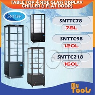 Mytools SNOW Table Top 4 Side Glass Display Chiller(1 Flat Door)