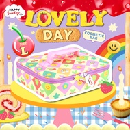 HAPPY SUNDAY COSMETIC BAG กระเป๋าเครื่องสำอาง 3 ลาย