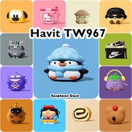 【imamura】For Havit TW967 Casing Case Soft Silicone Earphone Case Cartoon Innovative NO.4
