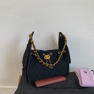 กระเป๋าแบบหนีบแขนผู้หญิง Deere Jack แฟชั่นความจุสูงถุงถังโซ่เพชร