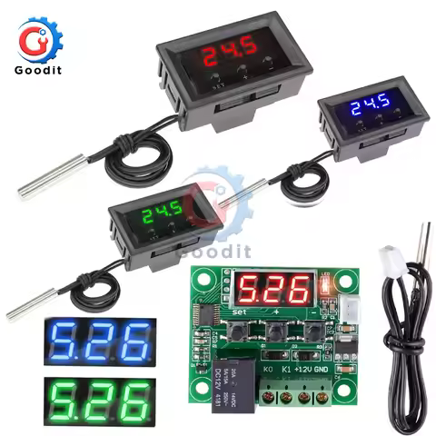 DC 12V W1209 Digital Thermostat Temperature Controller Regulator Thermoregulator Incubator NTC Senso