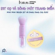 Combo 01 pcs Horus Set Mini Makeup Brush Set + 01 pcs Horus Makeup sponge Horus Pang Pang Big Puff