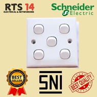 Schneider S-Classic 5 Gang 1 Way Switch - 5 Gang Light Switch