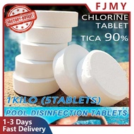 Chlorine tablet / Klorin 1KG (5 Tablet) Tablet TCCA 90% for Swimming Pool