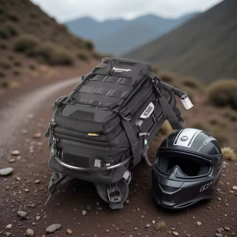 Rhinowalk Motorcycle Tank Bag 9L Versatile backpack With rain cover With 1.5L water bag MOLLE System