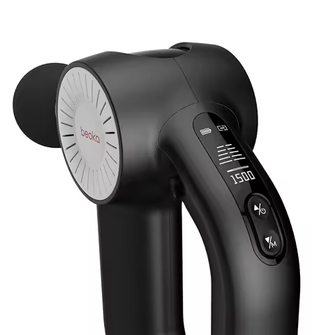 Professional 30 Speed Massage Gun Heavy Duty Heating Cooling Heads 12MM Amplitude LCD Touch Screen M