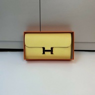 Hermes 金釦小雞黃皮革 constance to go