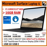 Microsoft Surface Laptop 4(1 YEAR WARRANTY T&C)13." inch Touch Core i7-11th 16GB RAM Gen WIN 11 Pro
