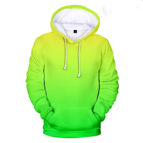 Cool Designs y2k Hoodie for Men 3D Printed Neon Green Hoodies Harajuku Fashion Women Clothing Street
